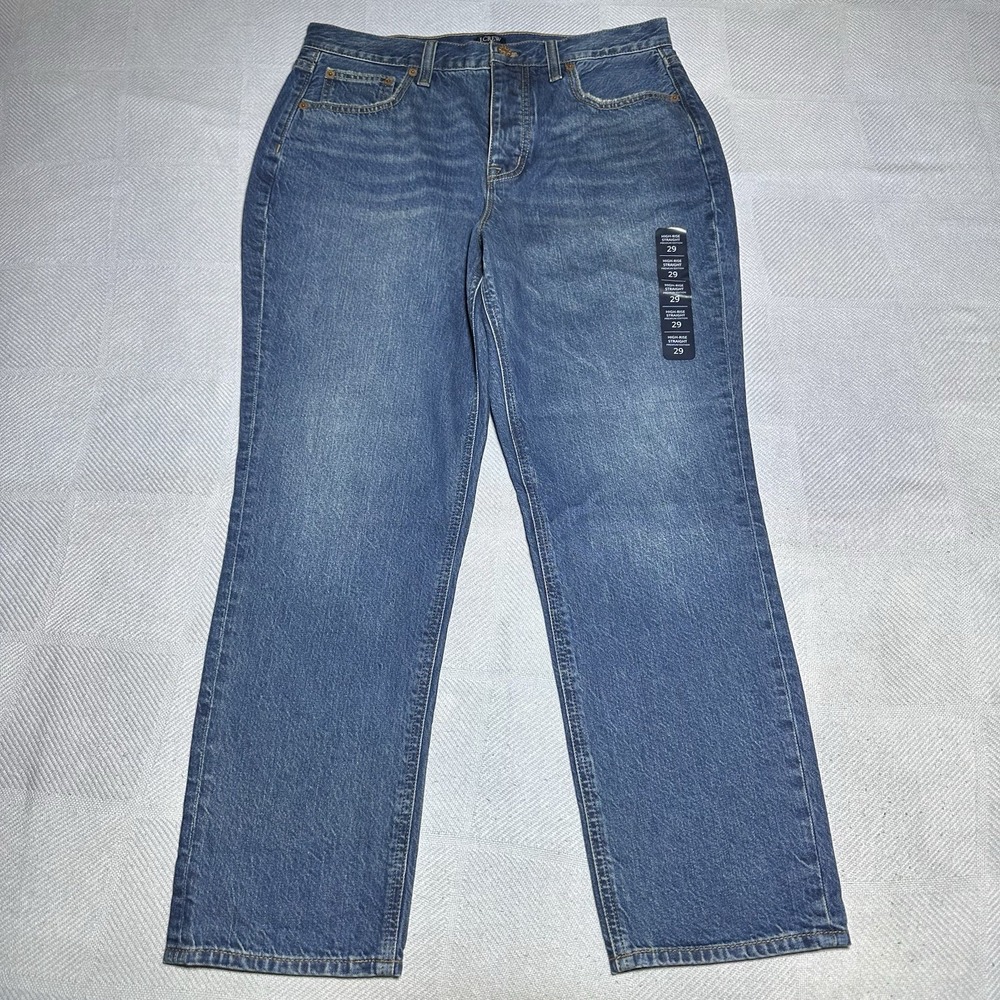 NEW J Crew High Rise Straight Premium Edition Button Fly‎ Jeans Size 29 NWT